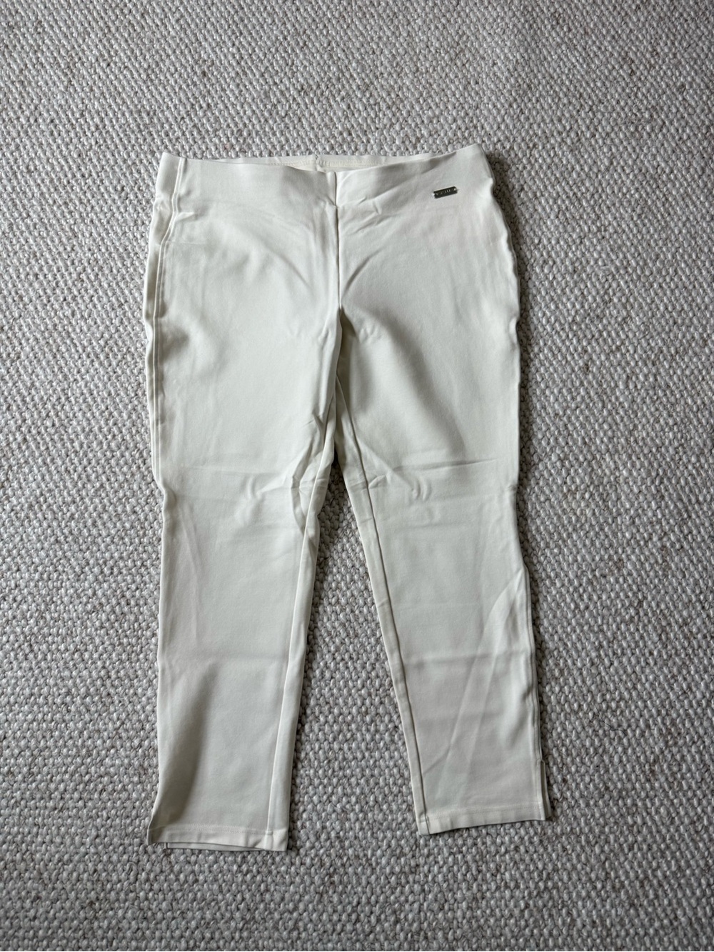 Rafaella Cream Pull-On Knit Pants